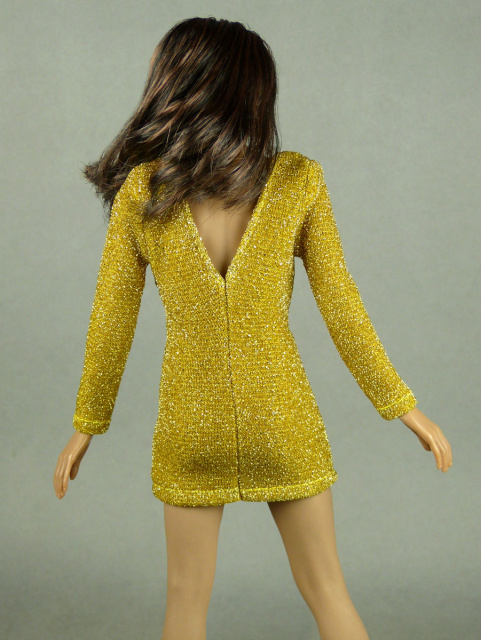 Nouveau Toys 1/6 Scale Female Gold Glitter Mini Party Dress